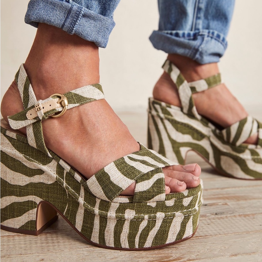 Sam Edelman Olive Zebra Platform Sandals